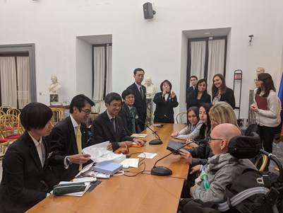 La delegazione giapponese e della Presidenza del Consiglio in visita presso gli uffici di Roma Capitale